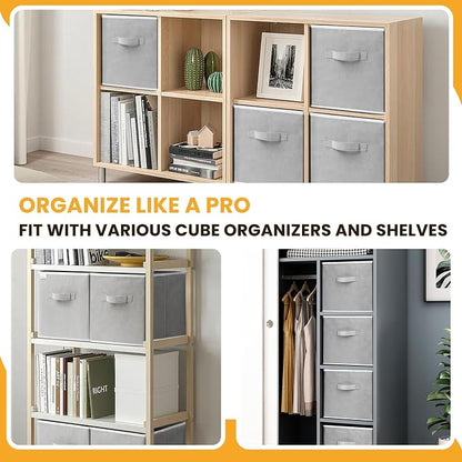 Criusia Large Storage Cubes, 13 Inch Cube Storage Bins - Image 3