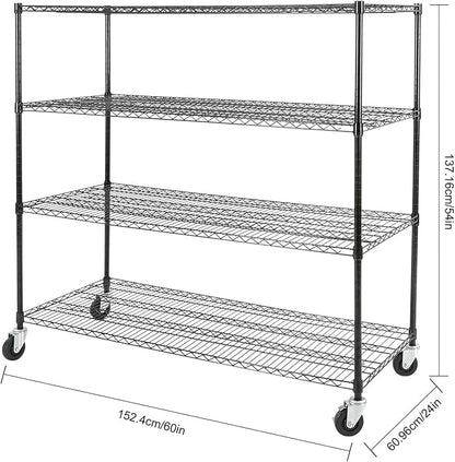 Bepritm 4-Tier Wire Shelving, Heavy Duty Metal Garage Shelving - Image 3