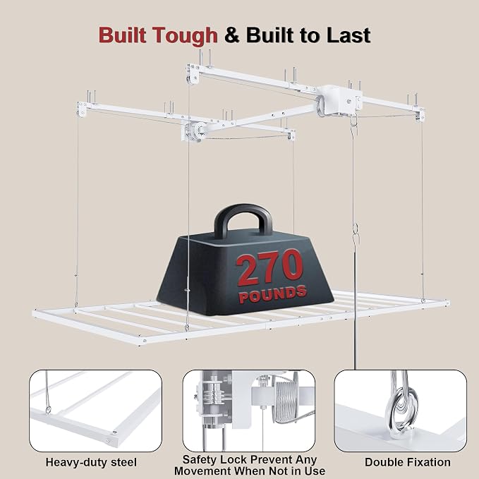 Montary 6x3 FT Overhead Garage Storage Rack - Image 5