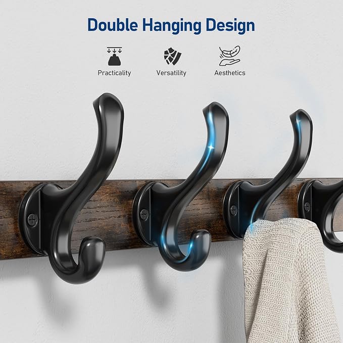 Tatub 16" Rustic Coat Rack Wall Mount - Image 3
