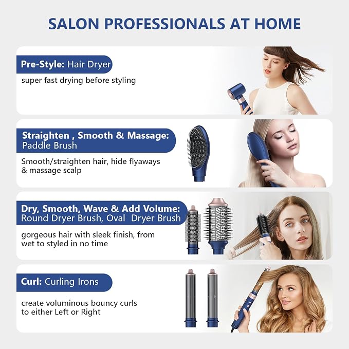 Hair Dryer Brush Professional Hair Multi-Stylers - Image 7