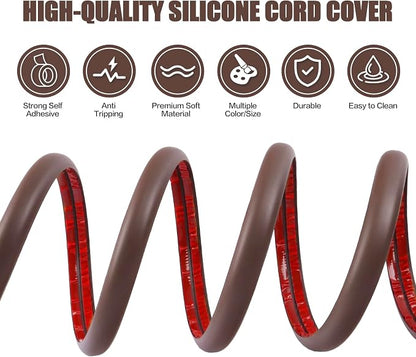 Floor Cord Cover Self Adhesive Cord Hider, 10FT Cable Management, Extension - Image 3