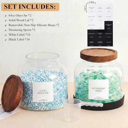 Zhehao 2 Pack Glass Laundry Pods Container - Image 3