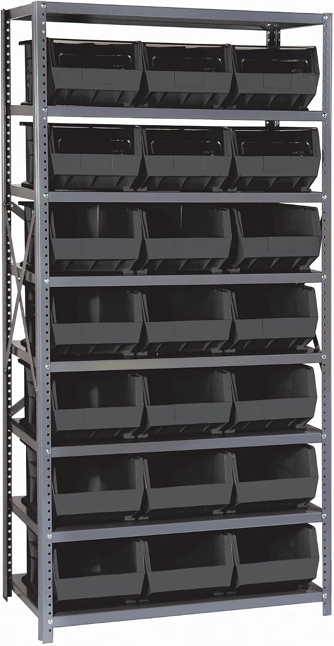 Quantum Storage Systems QSBU-255BK Giant Open Hopper Steel Shelving System by QuantumStorageSystems