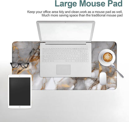 Marble Stripes Gaming Mouse Pad 31.5"x11.8"Desk Mat Anti-Slip Rubber Base & - Image 6