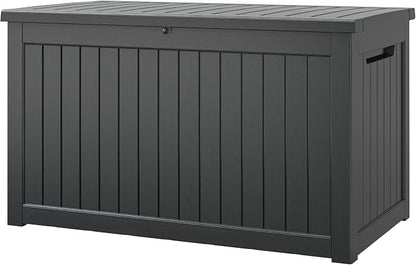 NUNU LAB 270 Gallon Large Resin Deck Box, Waterproof Outdoor Storage Box by NUNULAB