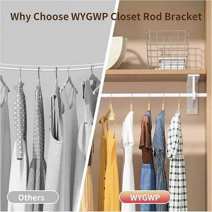 10inch Closet Rod Support Bracket Heavy Duty 400lb | Easy Installation Closet - Image 5