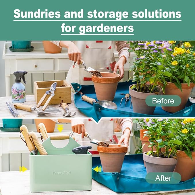Berry&Bird Garden Tool Organizer, Metal Garden Caddy - Image 4