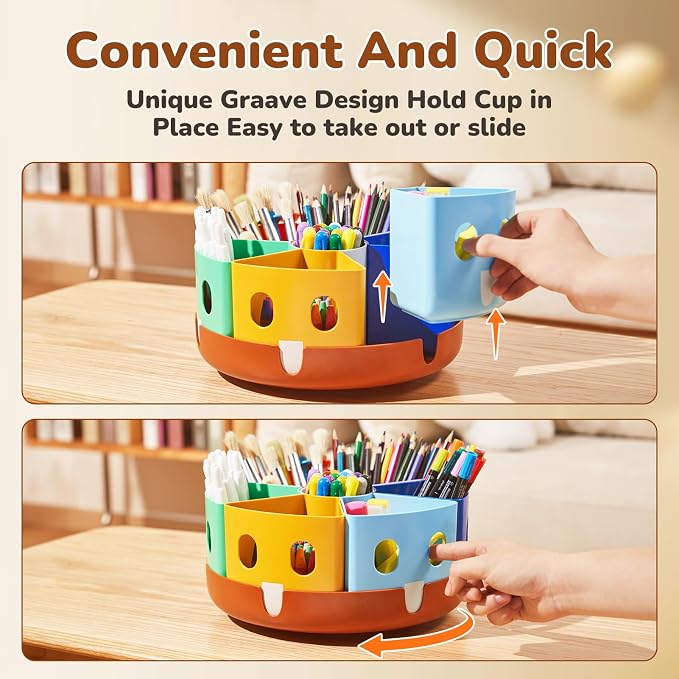 GAMENOTE Rotating Art Supplies Organizer - Image 6