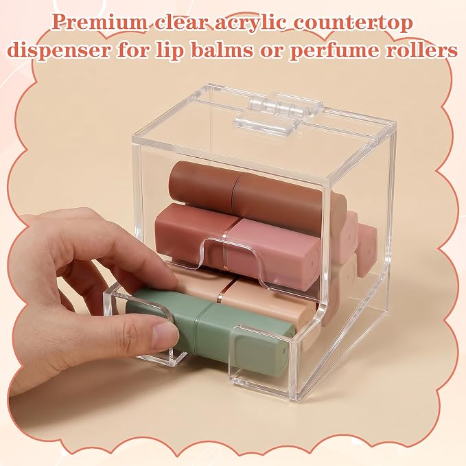 2 Pack Clear Acrylic Lip Balm Holder - Image 4