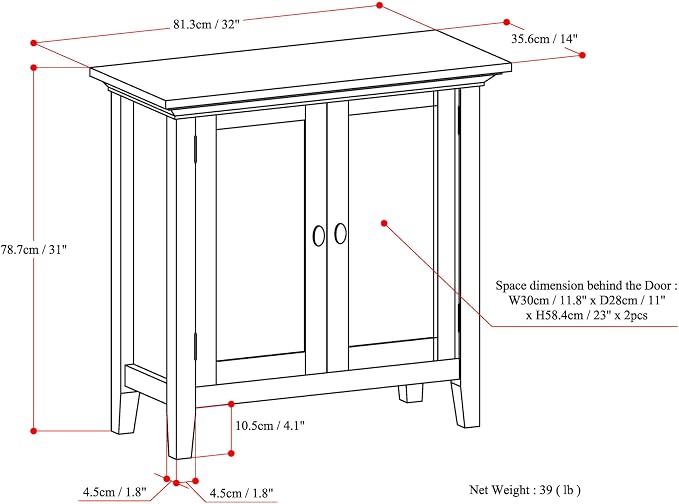 SIMPLIHOME Redmond Storage Cabinet - Image 3
