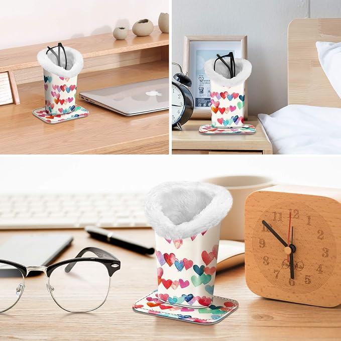 Fintie Plush Lined Eyeglasses Holder, Glasses Stand Case, Anti-scratch Glasses - Image 6