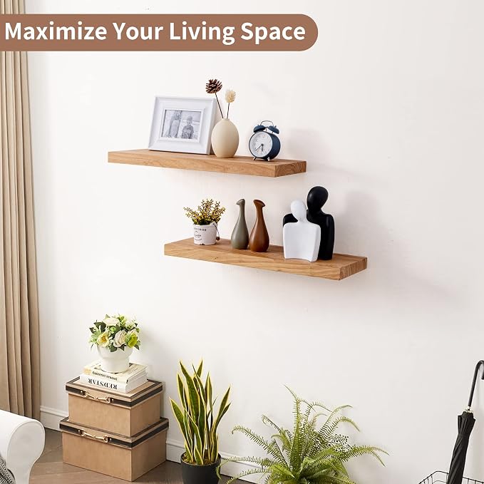 Axeman Floating Shelves for Wall, Wall Mounted Display Shelving - Image 4