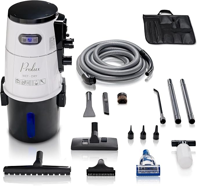 Prolux Professional Shop White Wall Mounted Garage Vac, Wet Dry Pick Up by Prolux