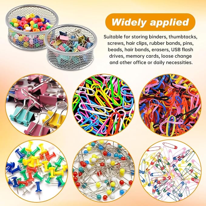 Paper Clip Holder With 50pcs Paper-Clips, Paperclip Holders, Mesh - Image 7
