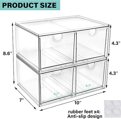 Prsildan Acrylic Storage Drawers Clear Makeup Organizer - Image 3