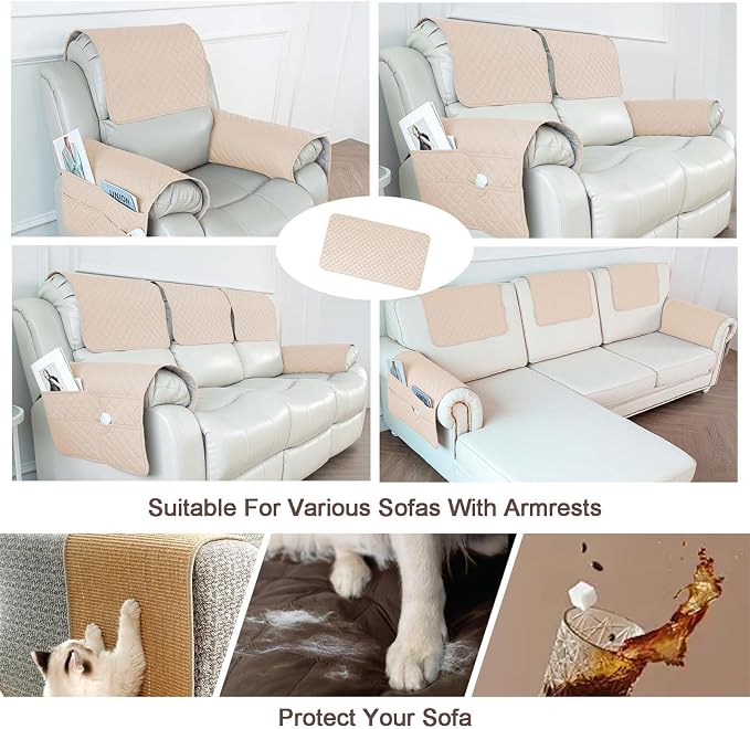 Waterproof Sofa Armrest Cover Headrest Cover - Image 7