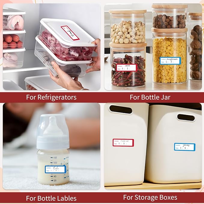 1000 Freezer Labels with Dispenser, No Residue, Strong Adhesive, Waterproof - Image 5