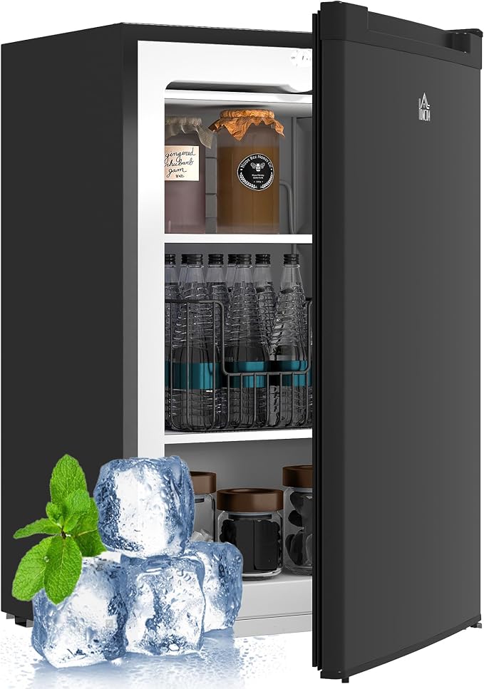 HOMCOM Mini Freezer Countertop, 3 Cu.Ft Compact Upright Freezer by HOMCOM