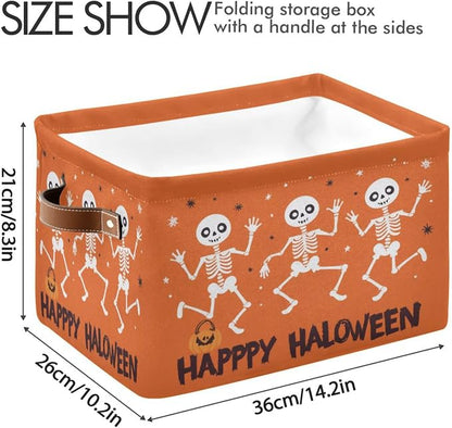 Funny Halloween Skeleton Foldable Storage Basket - Image 3