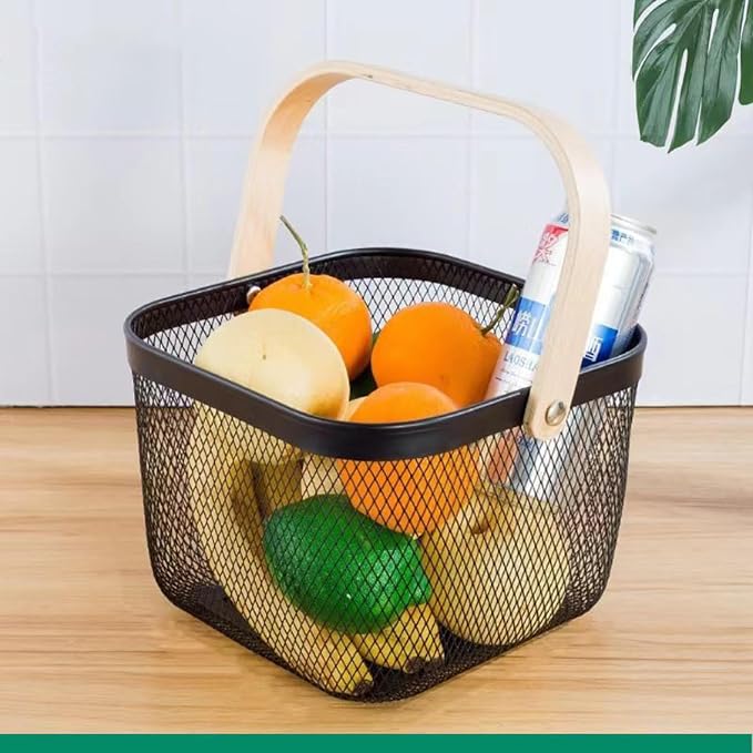 AJIODA Metal Mesh Wire Basket, Large Steel Basket - Image 2