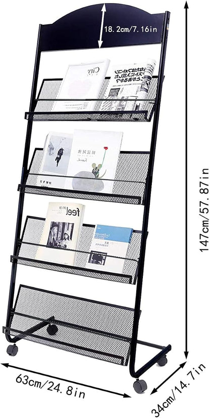 Floor Standing Magazine Rack, The Wheels - Image 2
