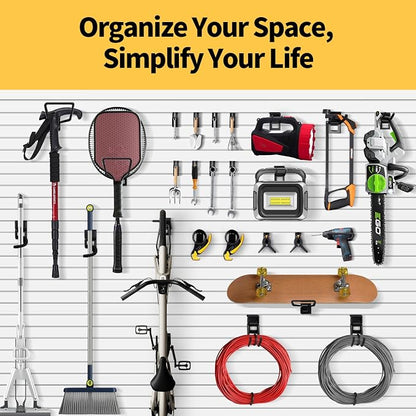 Slatwall Hooks 25 Pack, Heavy-Duty Metal Garage Slat Wall Hook Kit, - Image 4