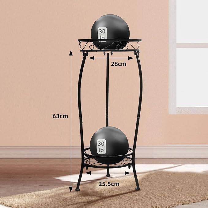 2 Pack Plant Stand Indoor Outdoor 2 Tier 27" Tall Metal Potted Holder Rack - Image 5