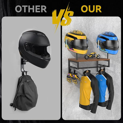 BORISI Helmet Holder Wall Mount, Motorcycle Helmet Holder, Helmet Stand - Image 2