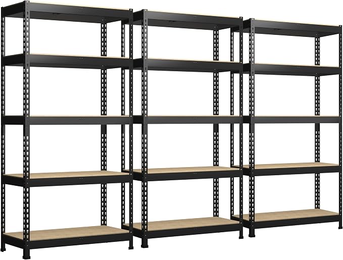 PrimeZone Storage Shelves 3 Packs 5 Tier Adjustable Garage Storage Shelving by PrimeZone