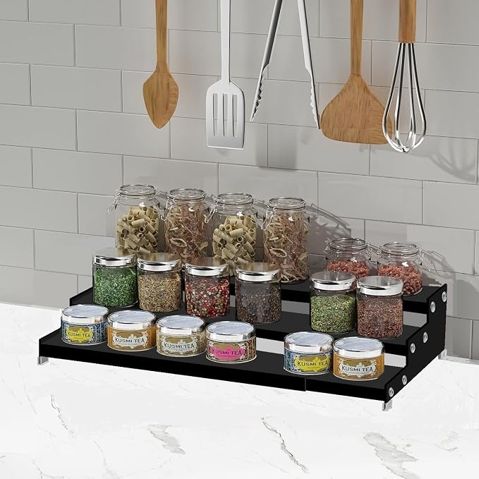Spice Rack Organizer for Cabinet, 3 Tier Expandable Spices Storage, Pantry and - Image 7
