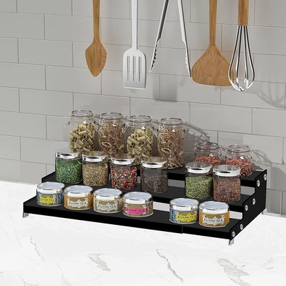 Spice Rack Organizer for Cabinet, 3 Tier Expandable Spices Storage, Pantry and - Image 2