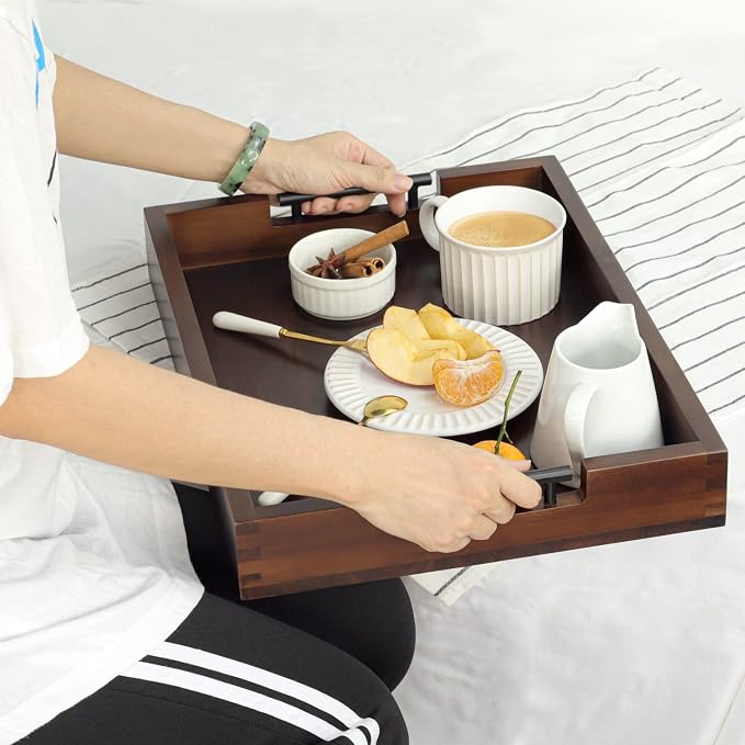 Ottoman Tray, Acacia Wood Serving Tray - Image 6
