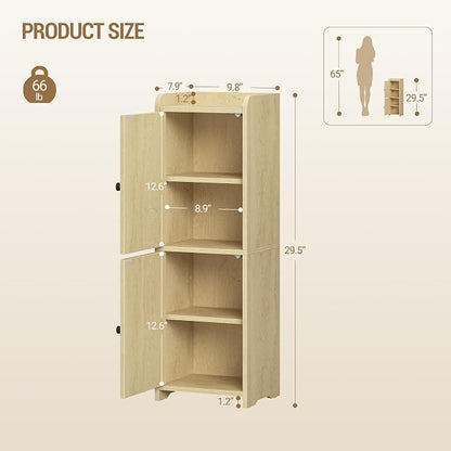 Hzuaneri Bathroom Storage Cabinet, Small Corner Floor Cabinet - Image 2