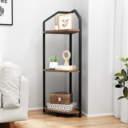Fun Memories 3 Tier Corner Shelf, 40” Corner Shelf Stand, Corner Bookshelf - Image 5