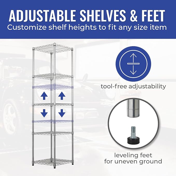 SafeRacks - NSF Certified Storage Shelves, Heavy Duty Steel Wire Unit - Image 7