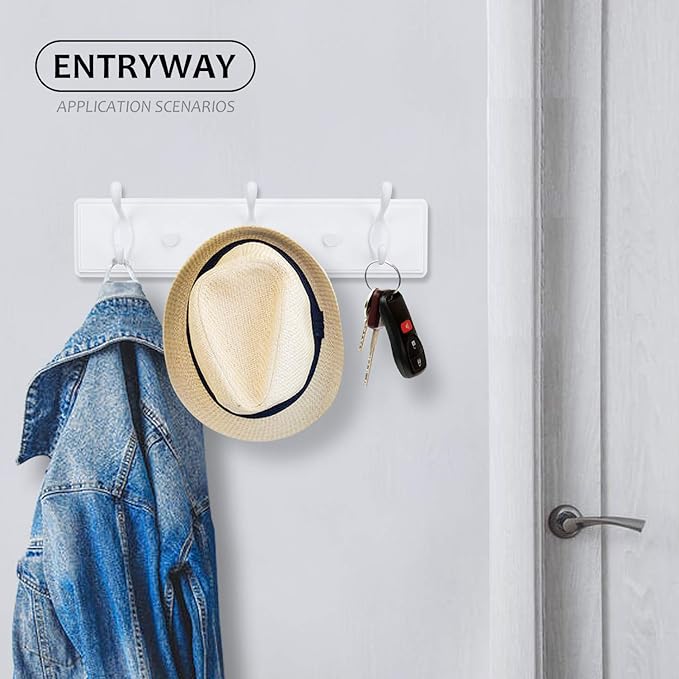 Wooden Coat Rack, Wall-Mounted Organizer - Image 6