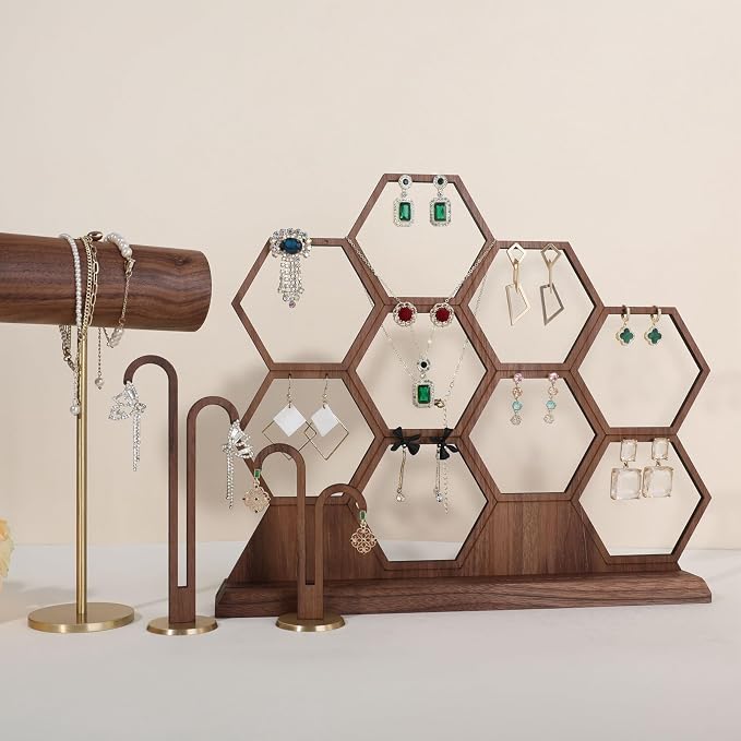 GemeShou hexagonal jewelry earring display stands - Image 5