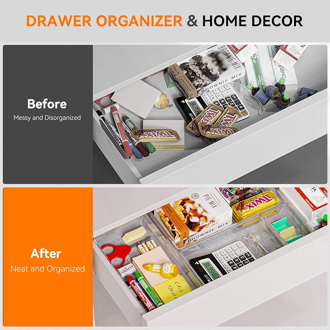 Criusia 8 Pack Drawer Organizer - Image 5