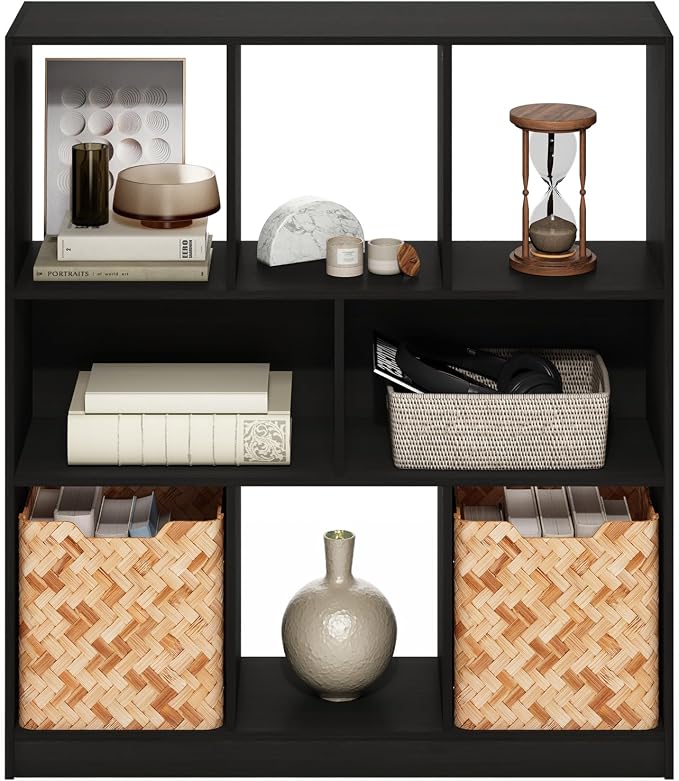 Furinno DALY Book Shelf, 8-Cube Bookshelf, Horizontal Cube Storage Organizer - Image 4
