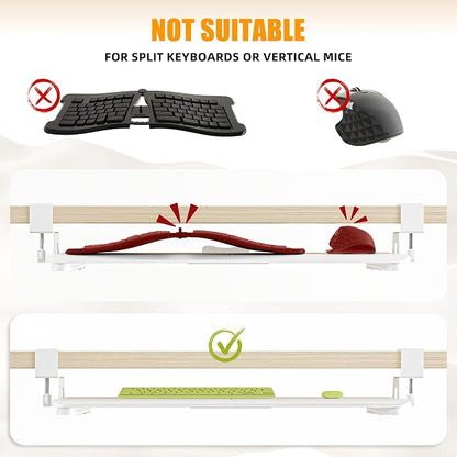 Keyboard Tray Under Desk, Pull Out Keyboard Tray - Image 7