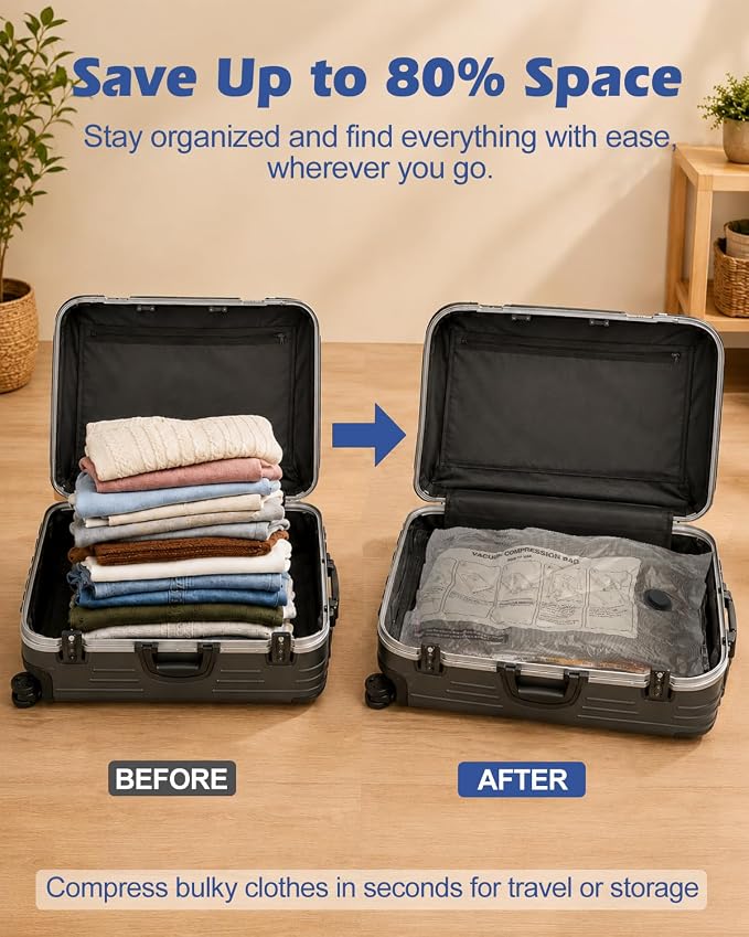 Fantictas 18 Pack Travel Vacuum Bags - Image 2