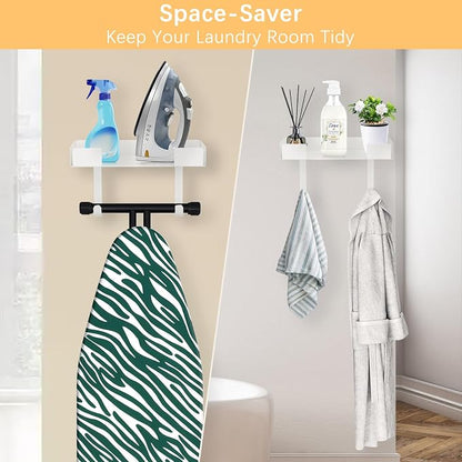 JUYSON Ironing Board Holder Wall Mount, Iron Board Storage Hanger - Image 2
