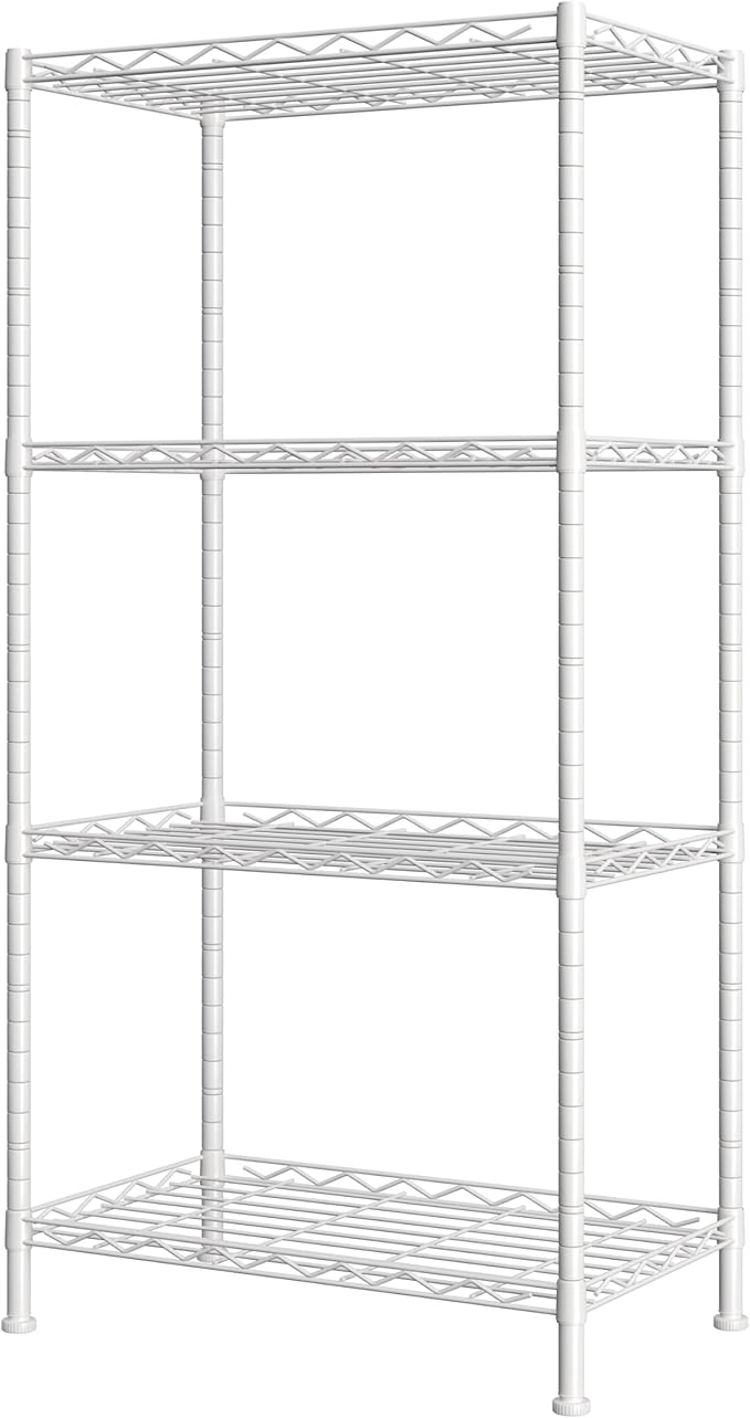 HOMEFORT 4-Shelving Unit, Adjustable Wire Shelving, Metal Wire Shelf Rack by HOMEFORT