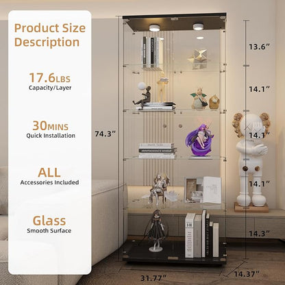 Beauty4U Glass Display Cabinet - Image 3