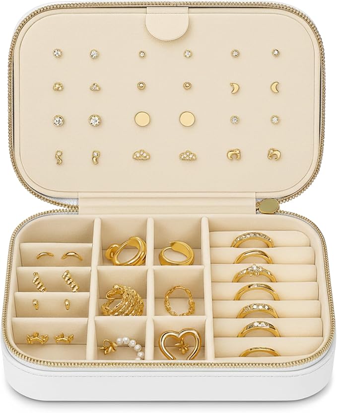 Small Travel Jewelry Box Organizer by BlushInk