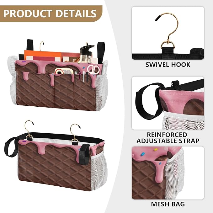 Bedside Organizer Caddy Desk Hanging Organizer Bag - Image 5