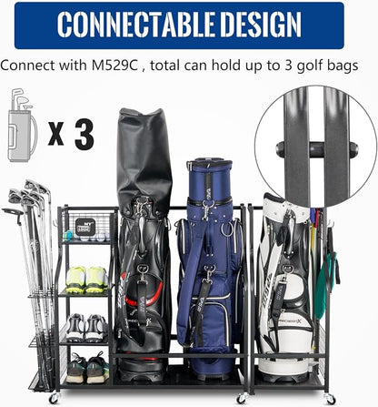 Mythinglogic Golf Storage Garage Organizer, Golf Bag Storage Stand and Other - Image 3