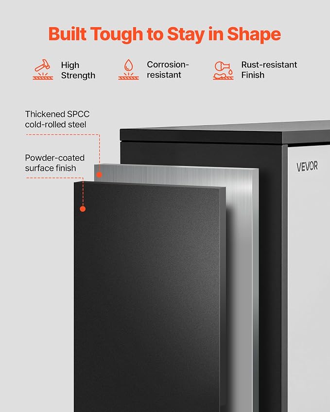 VEVOR Metal Wall Cabinet, 30.31 x 12.01 x 19.69 Inch, Floating Garage Tool - Image 7