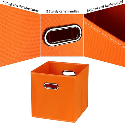 Fabric Cubby Storage Bins, Cube Organizer Bin Foldable Storage Boxes - Image 7
